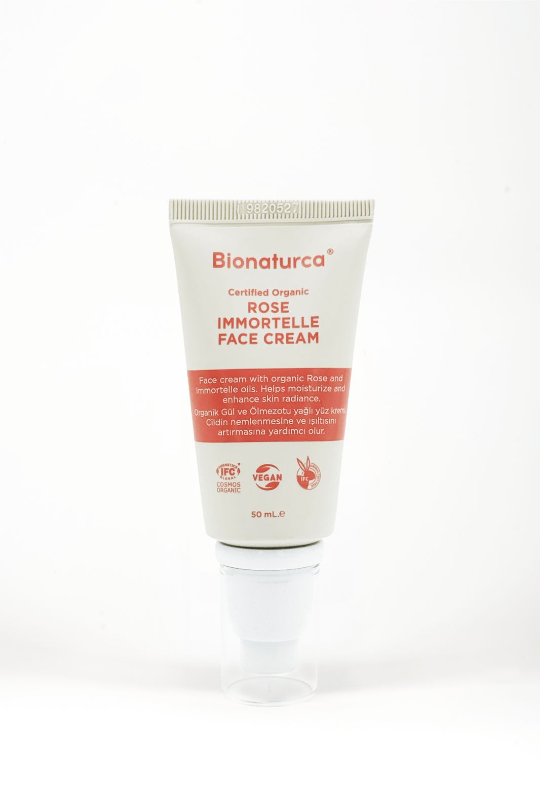 Organik Sertifikalı Gül & Ölmezçiçek Sıklaştırıcı Yüz Kremi 50 m l- Bionaturca
