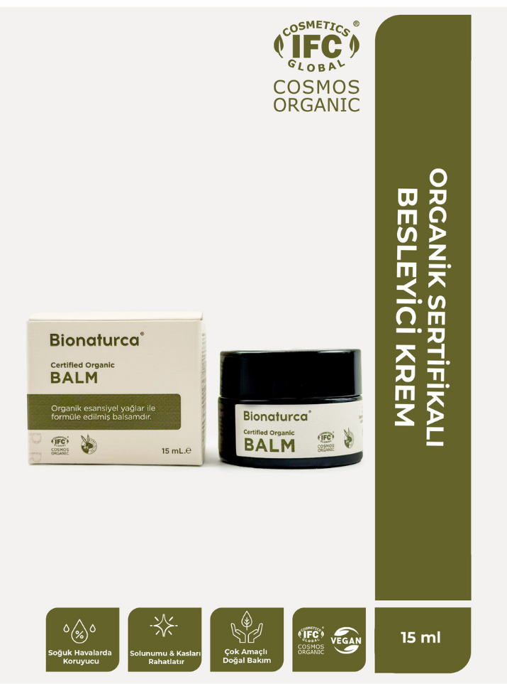Organik Sertifikalı Balm -15 ml - Bionaturca