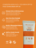 Organik Sertifikalı Güneşten Koruyucu Yüz Kremi SPF 50+  50 ml - Bionaturca