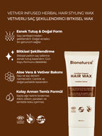 Organik Sertifikalı Vetiverli Saç Şekillendirici Bitkisel Wax 100 ml - Bionaturca