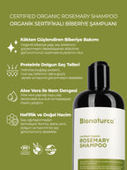 Organik Sertifikalı Dökülme Karşıtı Biberiye Şampuanı 400 ml