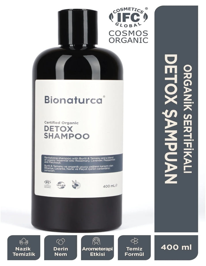 Organik Sertifikalı Arındırıcı Detoks Şampuan 400 ml