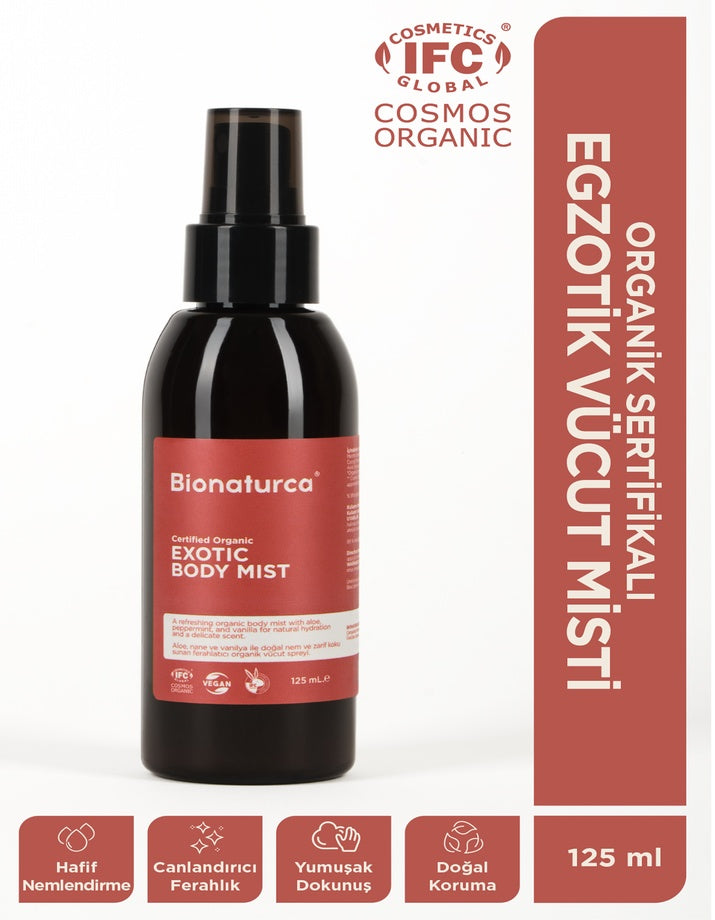 Organik Sertifikalı Egzotik Vücut Misti 125 ml - Bionaturca