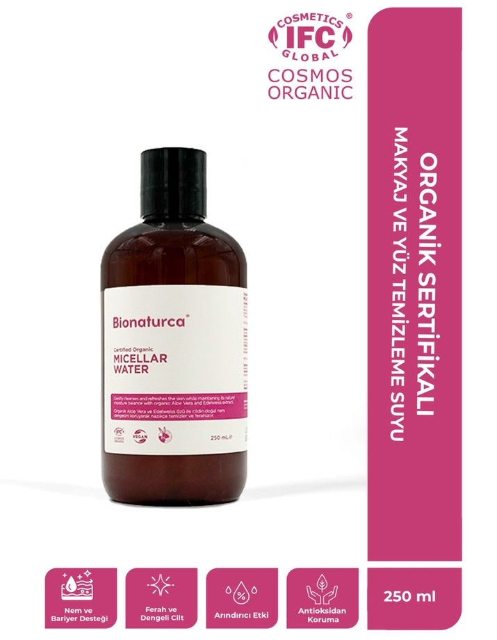 Organik Sertifikalı Makyaj ve Yüz Temizleme Suyu  250 ml - Bionaturca