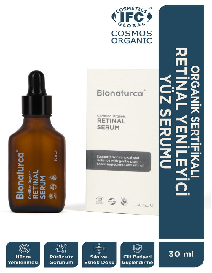 Organik Sertifikalı Retinal Yenileyici Yüz Serumu 30 ml - Bionaturca