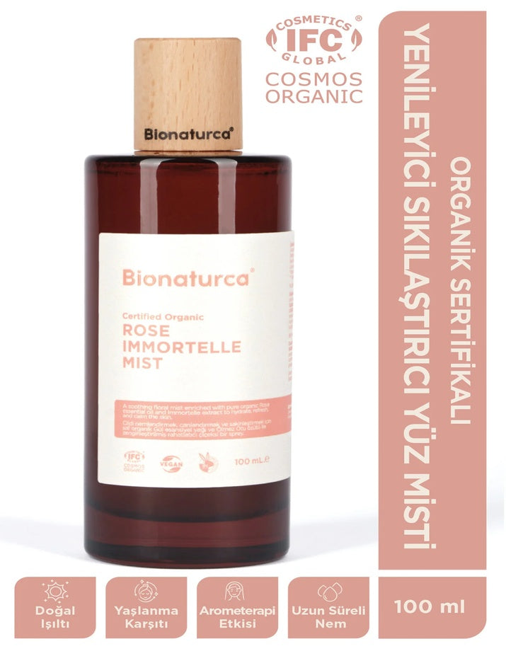 Organic Certified Rose & Immortelle Mist 100 Ml