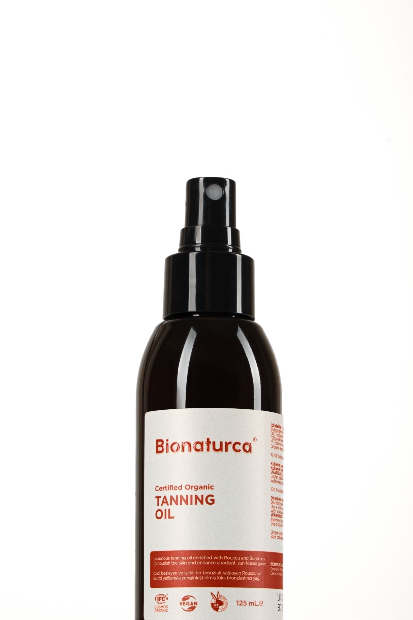 Organik Sertifikalı Bronzlaştırıcı Yağ 125 ml - Bionaturca