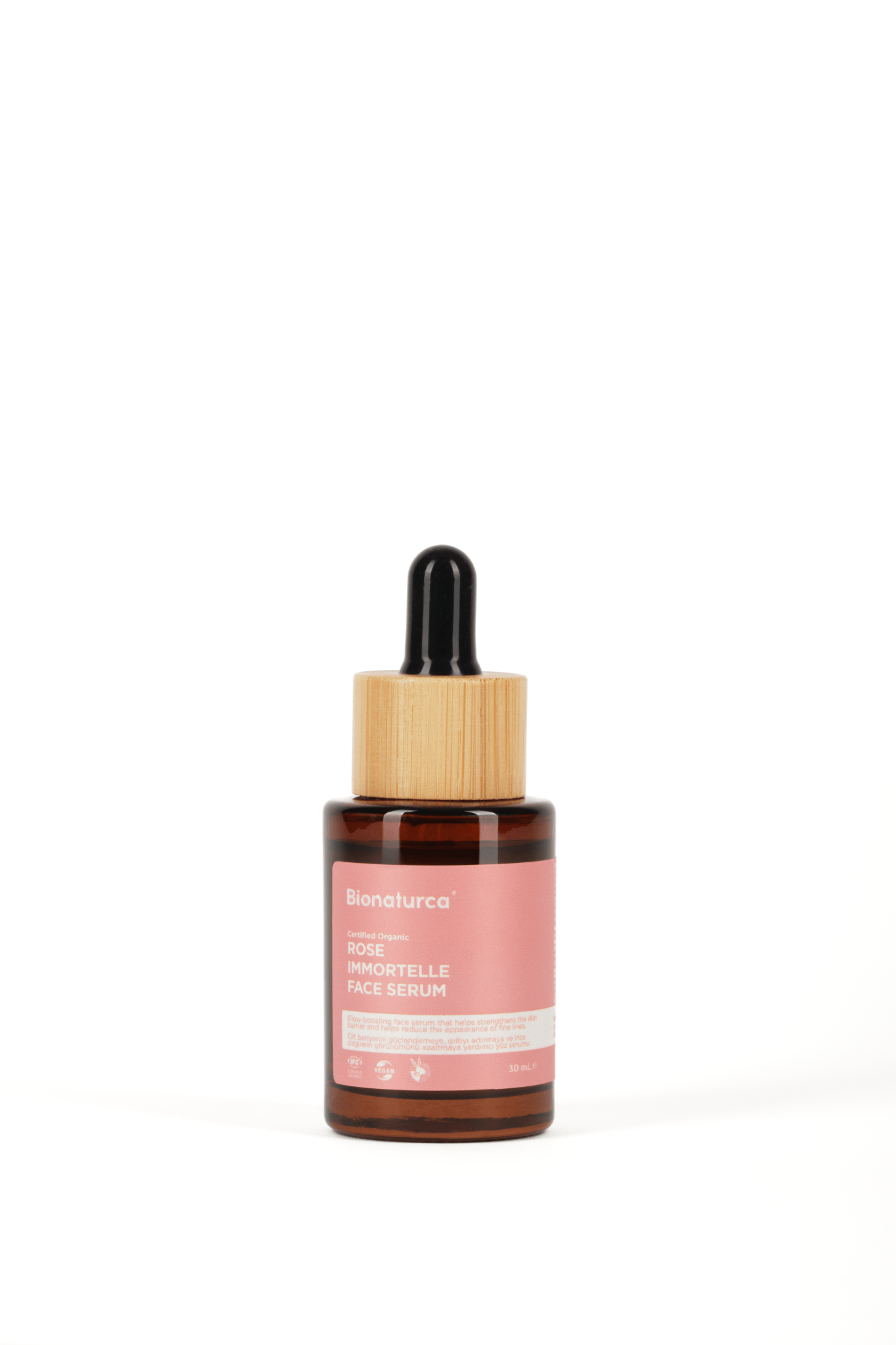 Organik Sertifikalı Gül & Ölmezçiçek Sıkılaştırıcı Yüz Serumu 30 m l- Bionaturca