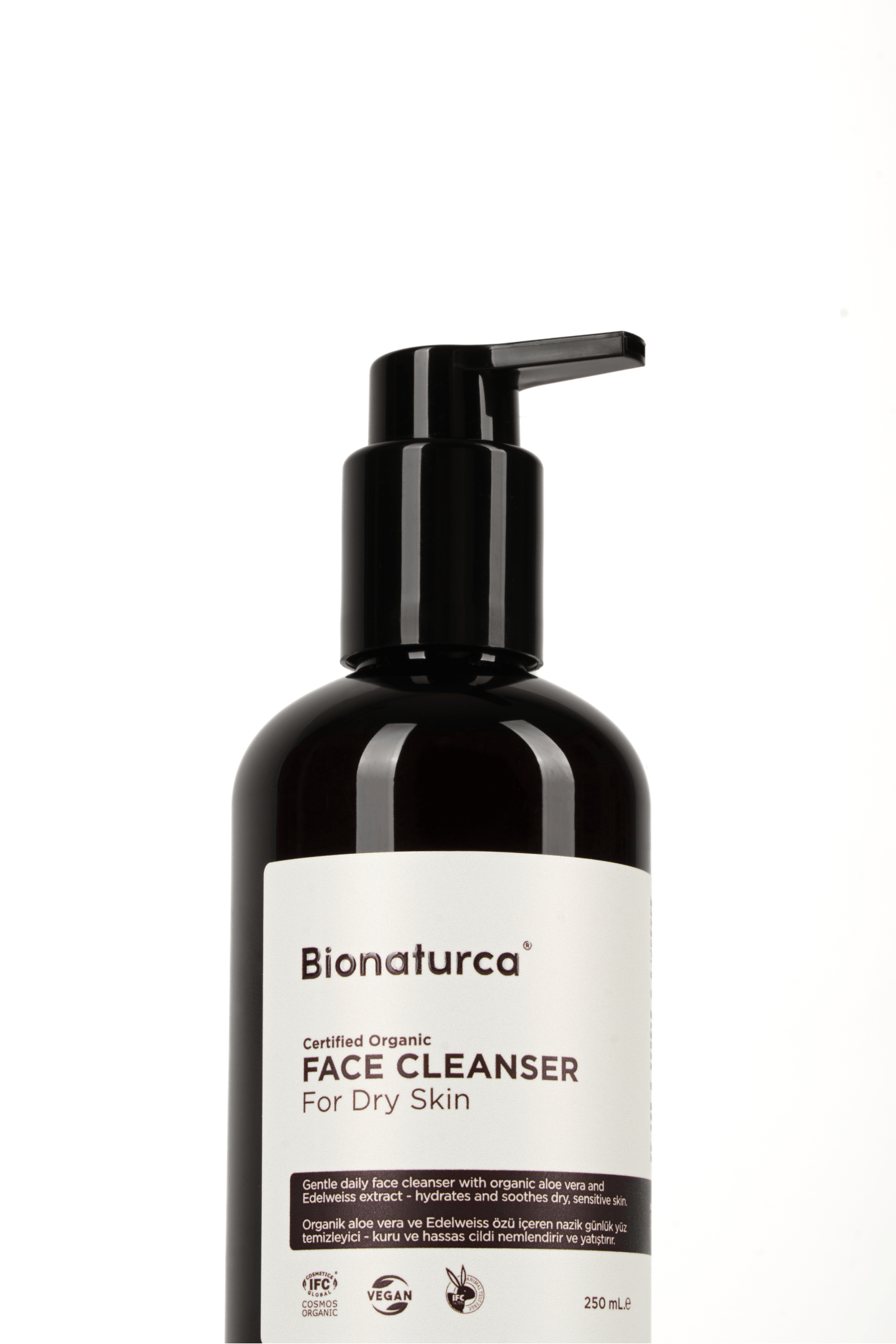 Organik Sertifikalı Kuru Ciltler İçin Yüz Temizleme Jeli 250 ml l- Bionaturca