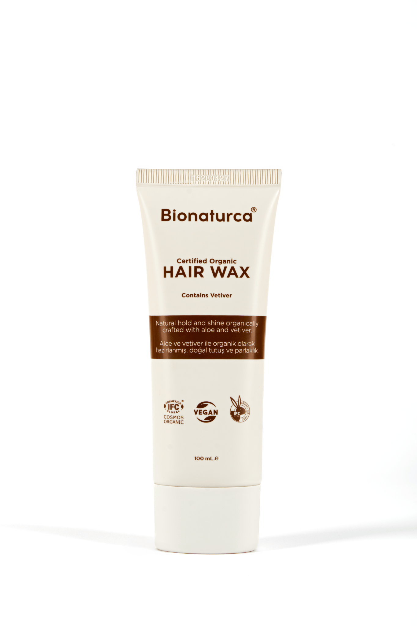 Organik Sertifikalı Vetiverli Saç Şekillendirici Bitkisel Wax 100 ml - Bionaturca